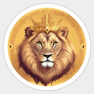 Regal Lion with Crown no.10 Sticker